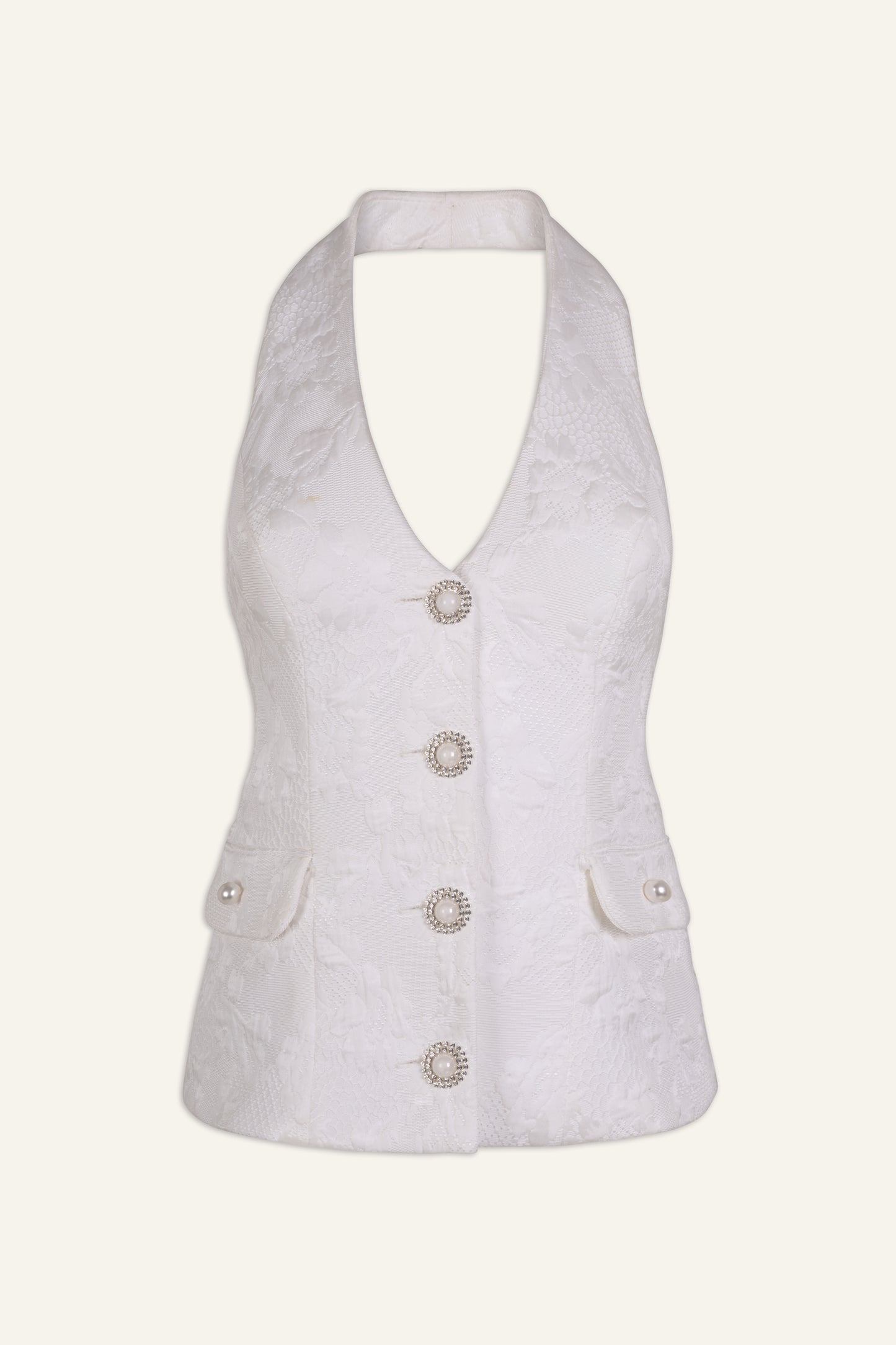 The Florale Two-Piece Set | Halter Waistcoat & Midi Skirt