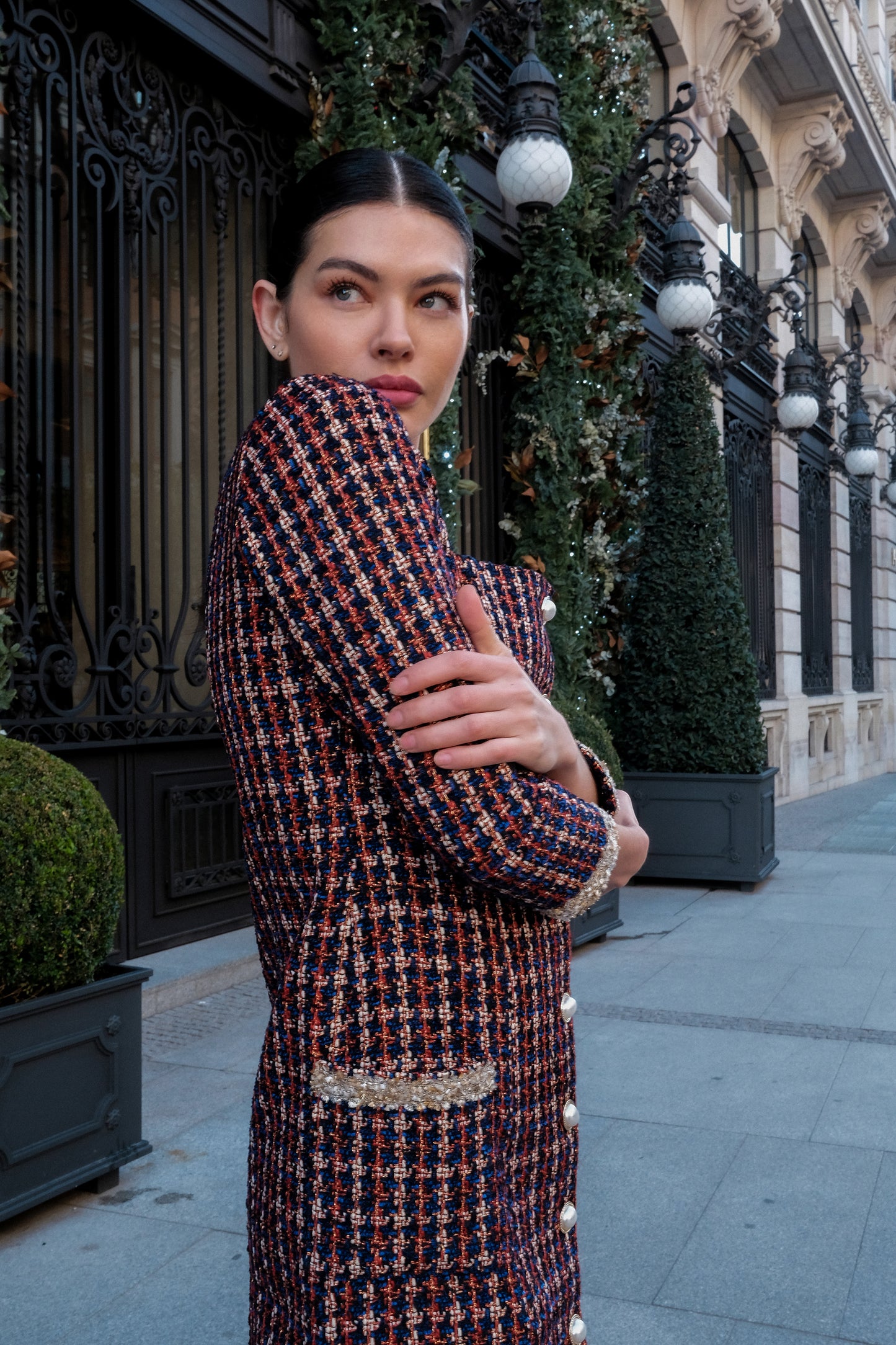Vestido Midi de Tweed 