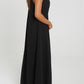 Long halter dress in black