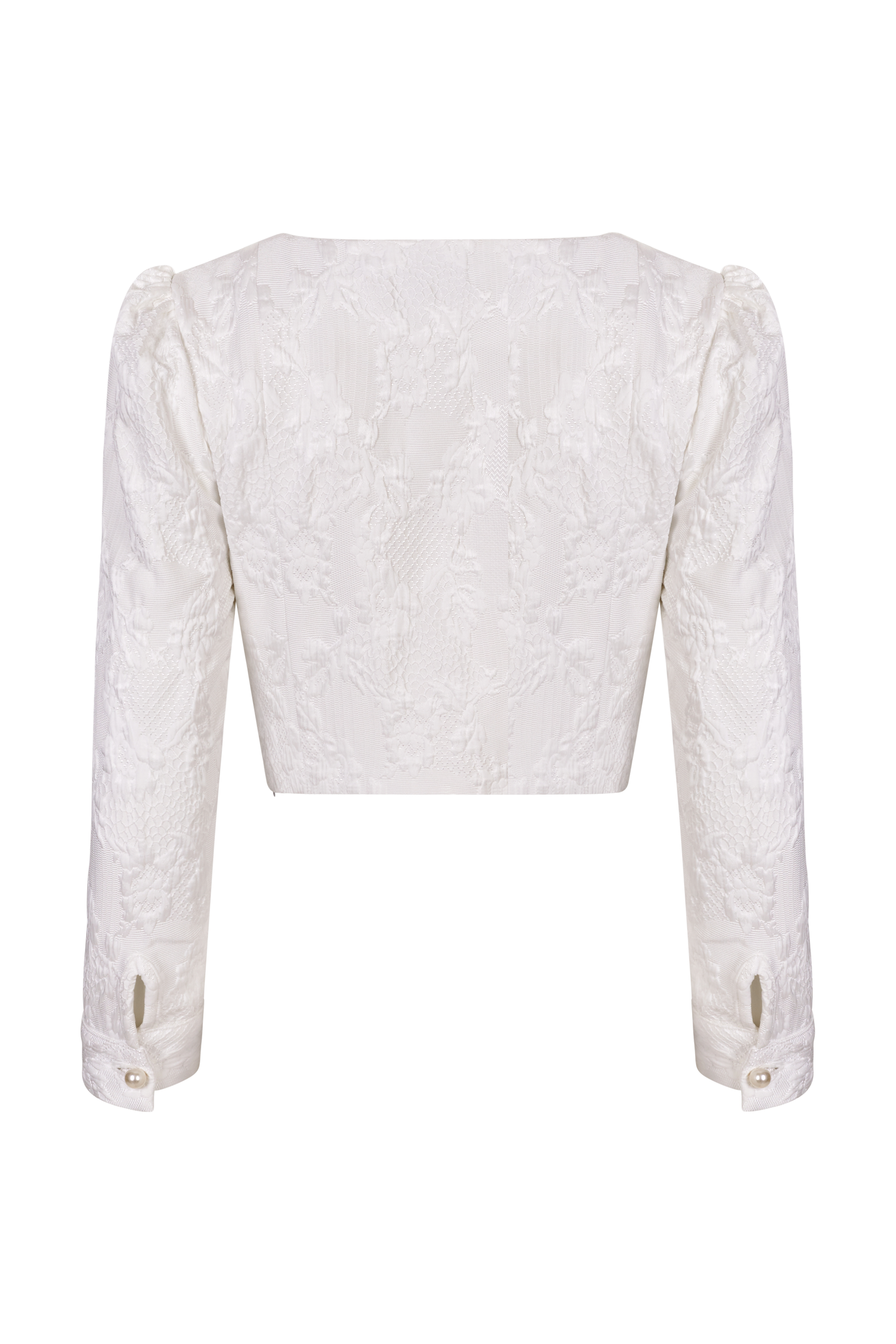 Nº07 CROPPED TOP WITH SWAROVSKI JEWEL BUTTONS - ANCOST