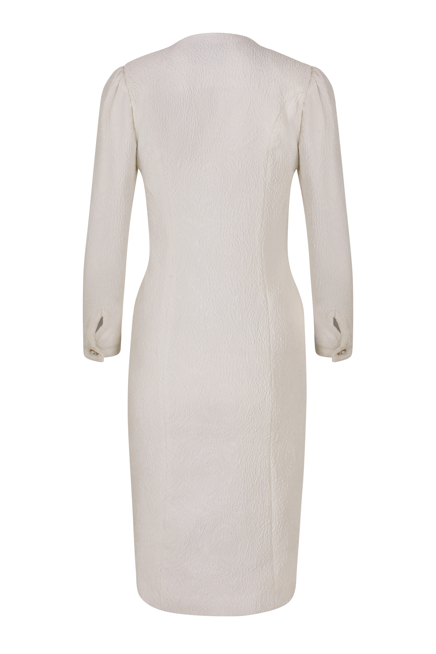 Nº01 MIDI DRESS WITH PEARL JEWEL BUTTONS - ANCOST