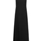 Long halter dress in black