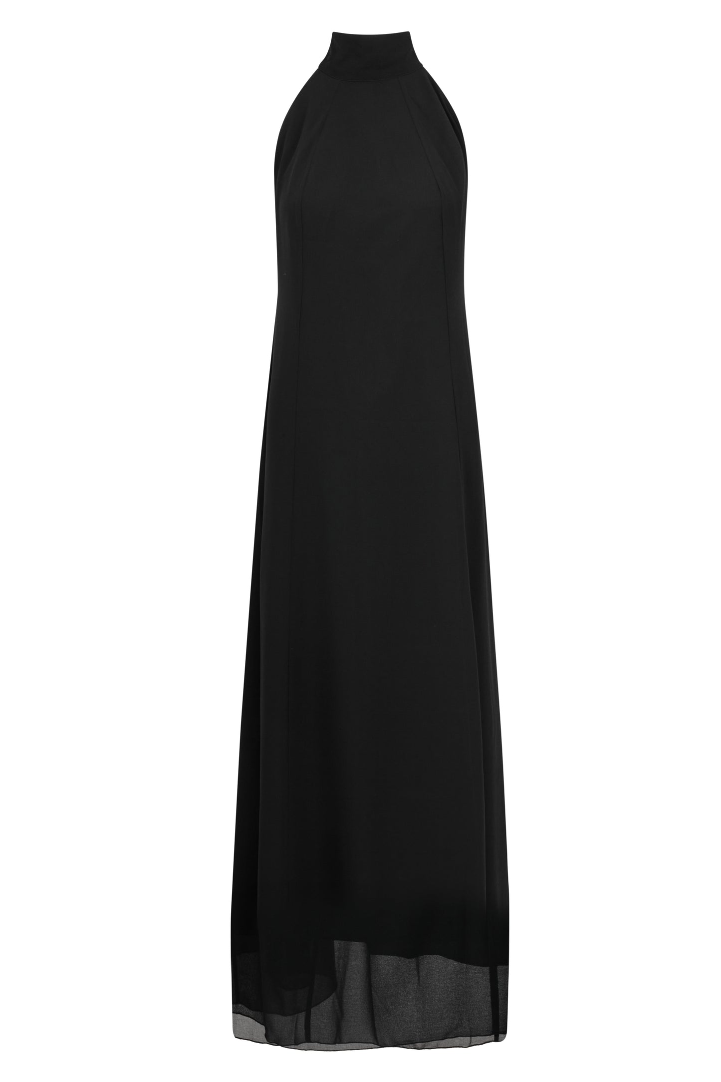 Long halter dress in black