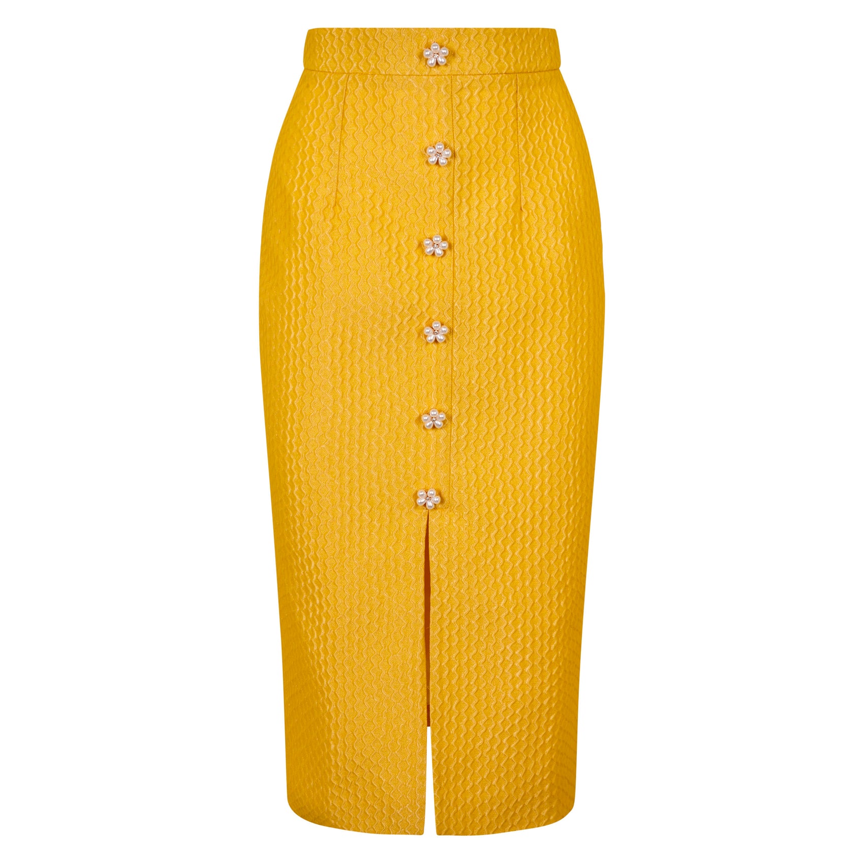 Sun Waves Ensemble – Waistcoat & Midi Skirt Set