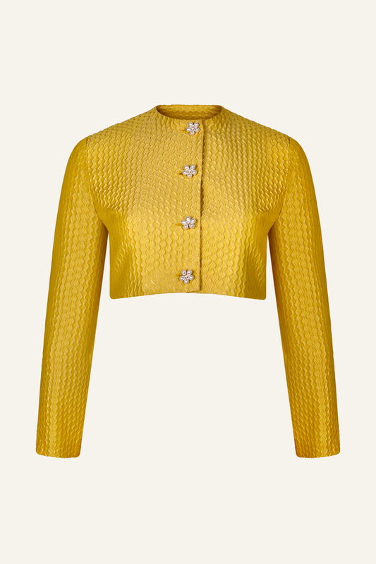 Sun Waves – Conjunto de chaqueta corta y falda mini